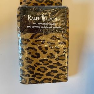 Ralph Lauren King Pillowcase (2)  Aragon Leopord Print - new in package